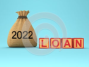 New Year 2022 Creative Design Concept with Loan