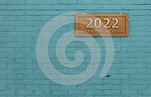 New Year 2022 Creative Design Concept with name board