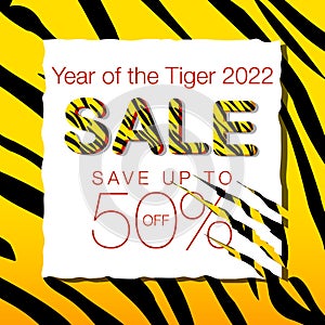 New Year 2022 Sale Banner Template Design. Vector Image
