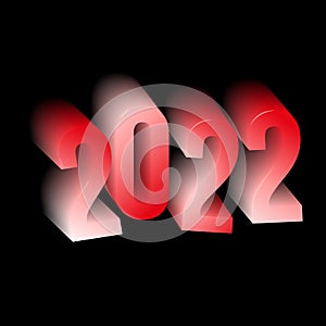 New Year 2022 text 3D