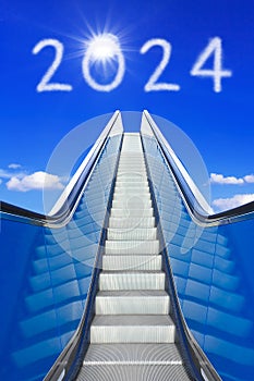 new year 2024 bright future concept