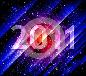 New year abstract blue background