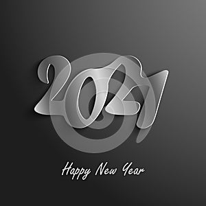 New Year background with atypical numbers in dark design photo