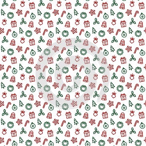 seamless new year pattern and background vector illustration