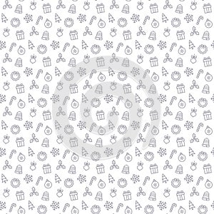 seamless new year pattern and background vector illustration