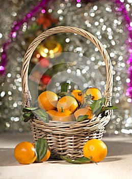 New year basket with Mandarin oranges!