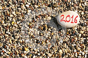 2016 new year on the beach
