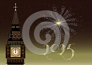 New Year Big Ben Clock Tower