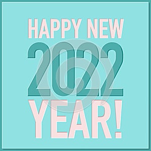 New year card 2022 in paper cut aut style. photo