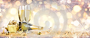 New Year Celebration With Champagne photo