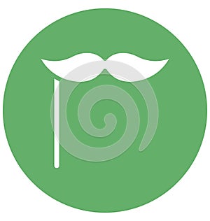 Handlebar moustache Vector icon which can be easily modified or edit