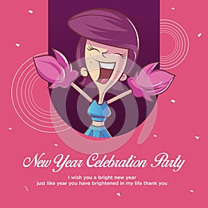 New year celebration party banner design