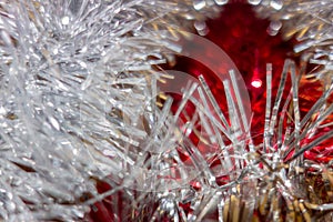 New Year and Christmas decoration abstract background. Soft focus with bokeh