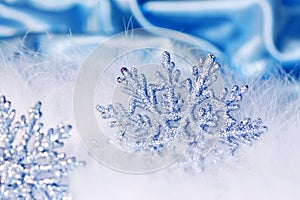 New year or christmas snowflake background