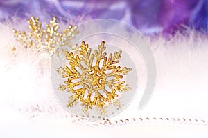 New year or christmas snowflake background