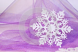 New year or christmas snowflake background