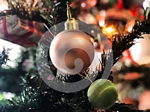 New year,christmas tree and christmas decors