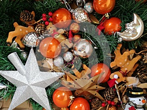 New Year Christmas tree decorations