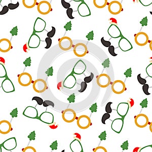 New year Christmas vector pattern Masquerade Party