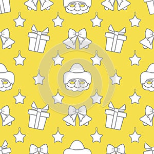 New year, Christmas vector seamless pattern