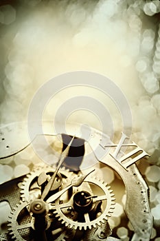 New year clock with copy space