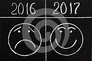 New Year 2017 is coming concept 2017 replace 2016