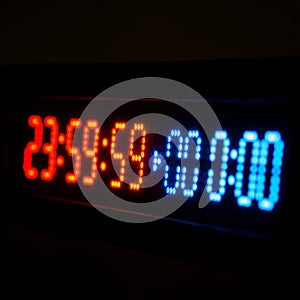 New Year Countdown: Digital Clock Transition from 23:59:59 to 00:00:00