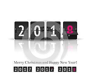 New Year countdown vector banner