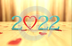 New Year 2022 Creative Design Concept with alarm Cloc