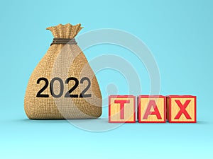 New Year 2022 Creative Design Concept with TAX