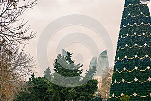 New year decoraions in Baku photo