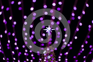 New year decoration with blur bokeh background