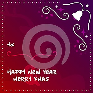 New Year Design Template. Vector Elements. Christmas Celebration Night Illustration. EPS10