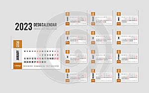 New Year 2023 Desk Calendar Template