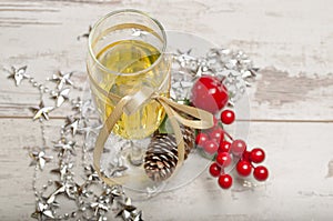 New year eve champagne glass decorations