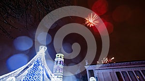New Year Event in Vilnius, Lithuania