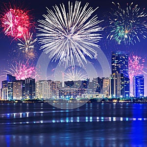 New Year fireworks display in Abu Dhabi