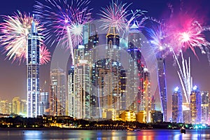 New Year fireworks display in Dubai