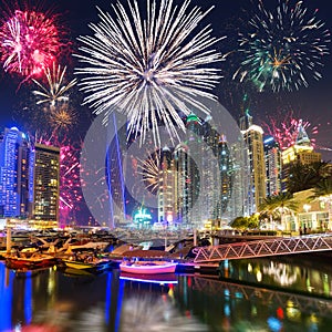 New Year fireworks display in Dubai