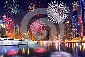 New Year fireworks display in Dubai