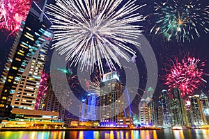 New Year fireworks display in Dubai