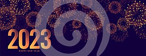 2023 new year fireworks grand celebration banner design