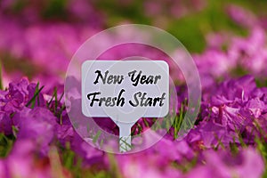 New Year Fresh start Signboard.