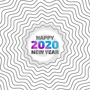 New year holiday text based vector banner photo