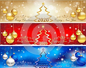 New Year horizontal Leaderboard banners set for web