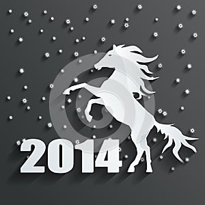 New year horse vector