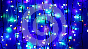 New Year illumination garland decoration blinking