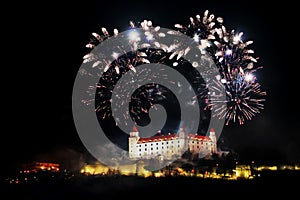 New Year and Independence day celebration in Bratislava, Slovakia