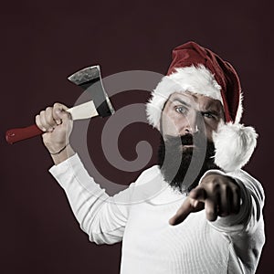 New year man with axe