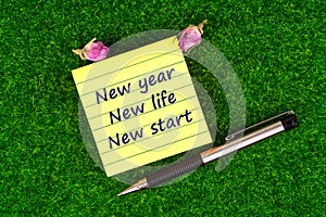 New year new life new start